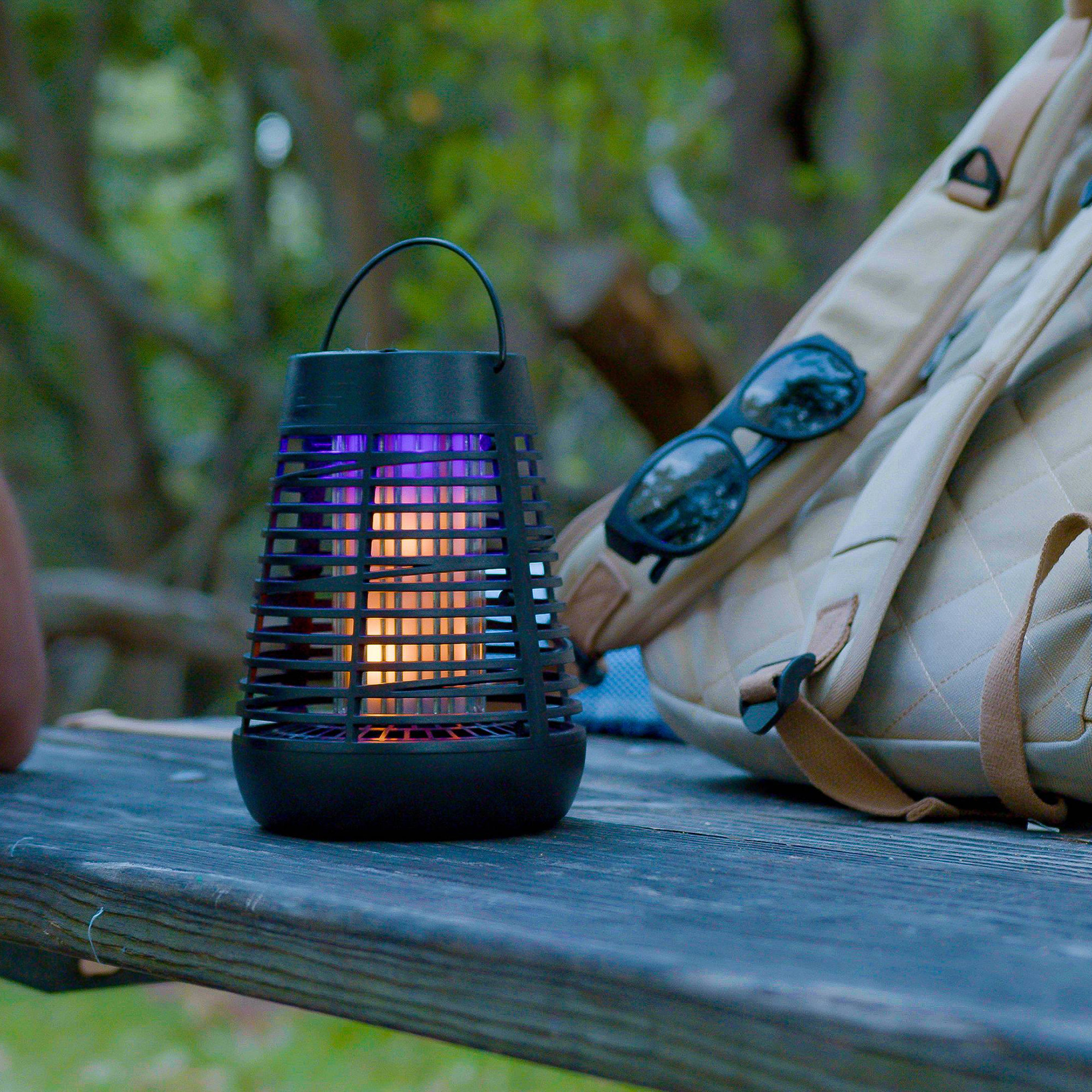 Pic Flickering Flame Solar Portable Bug Zapper Insect Killer Torch